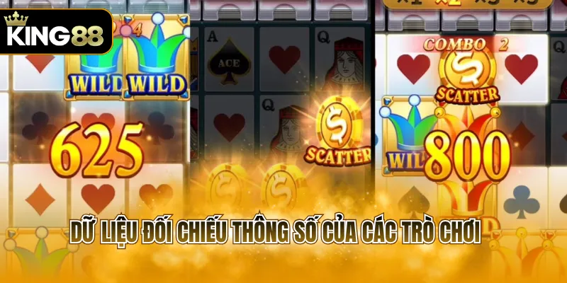 Dữ liệu đối chiếu thông số của các trò chơi